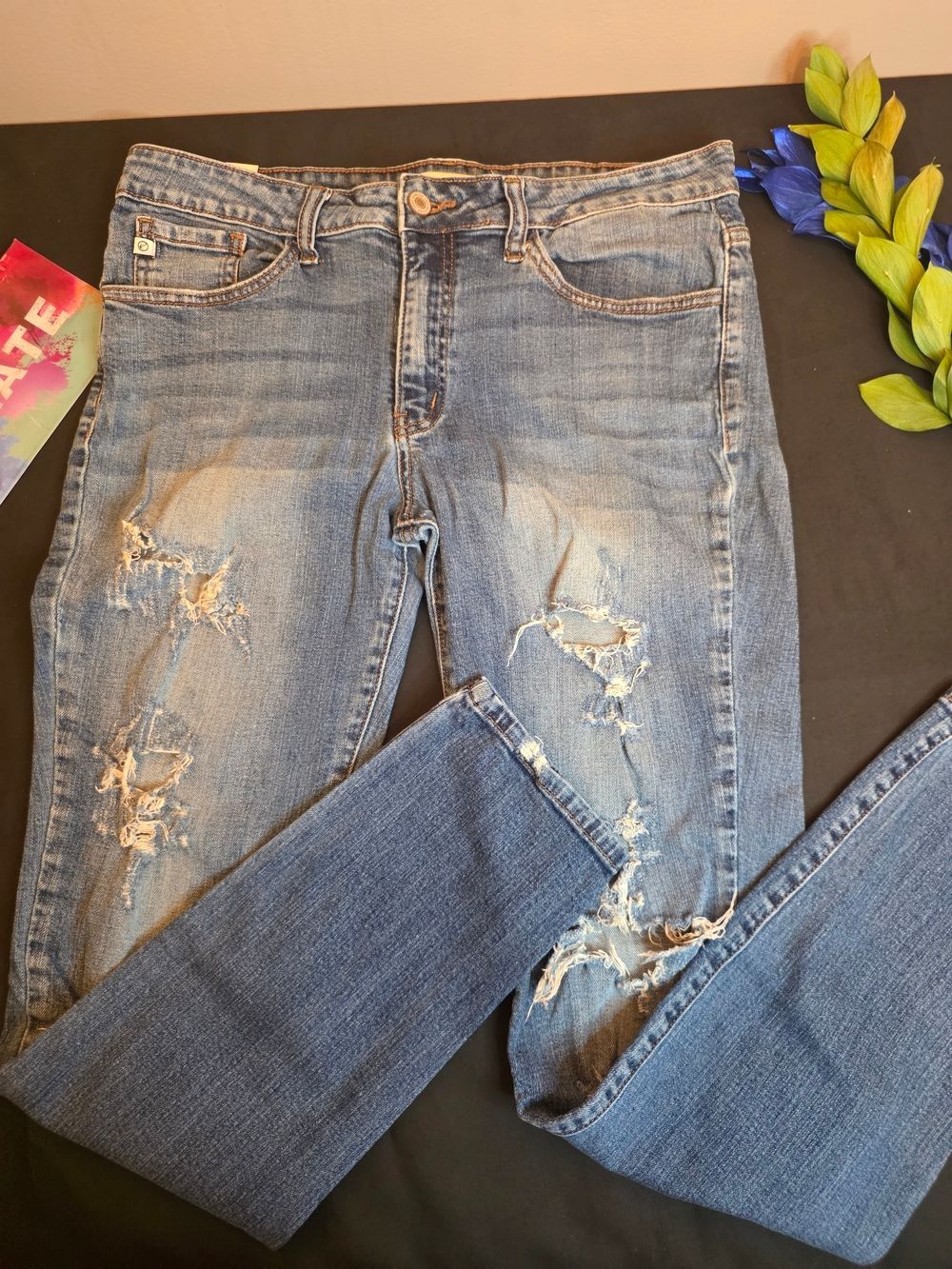 Kancan Women's Blue and Navy Jeans size 30